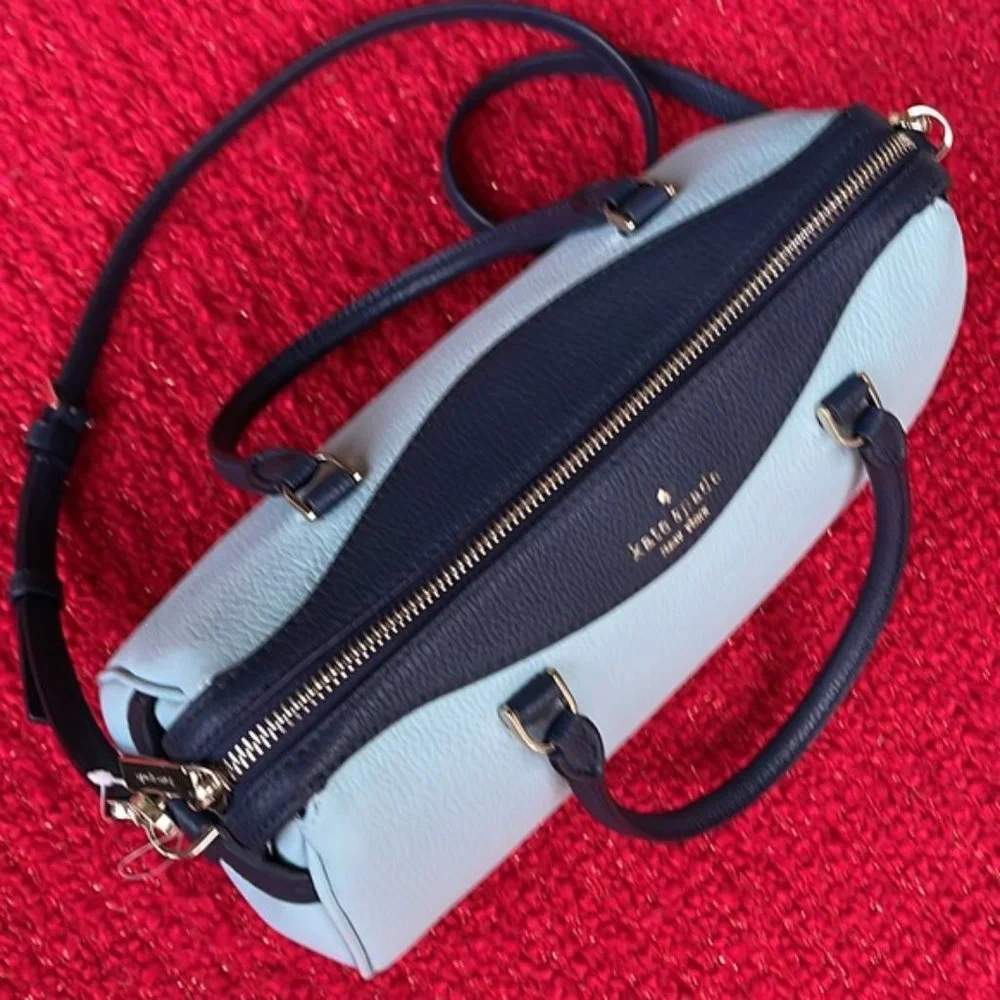 Kate Spade Colorblock Pebbled Leather Mimi Satchel Aphrodite - Picture 4 of 16